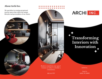 Free Architecture Interior Tri-Fold Brochure Template to Edit Online