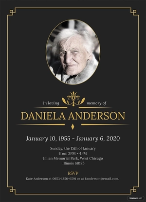 Funeral Luncheon Invitation Template