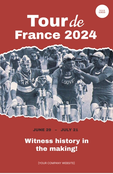 Free Old Tour De France Poster Temaplate to Edit Online