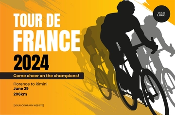 Free Tour De France Cycling Banner Template to Edit Online