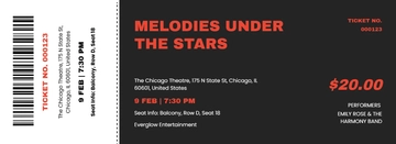 Free Concert Tennis Ticket Template to Edit Online
