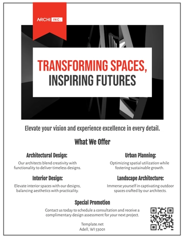 Free Architecture Service Flyer Template to Edit Online