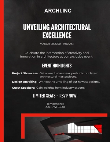 Free Architecture Announcement Flyer Template to Edit Online