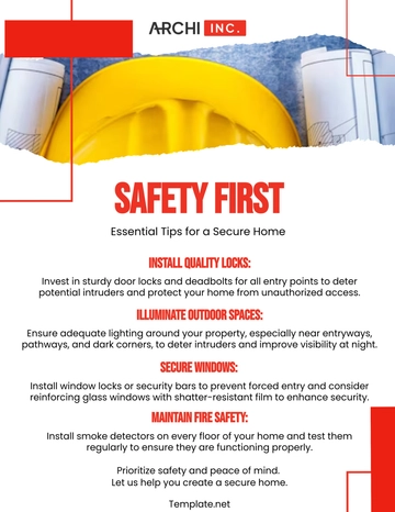 Free Architecture Safety Flyer Template to Edit Online