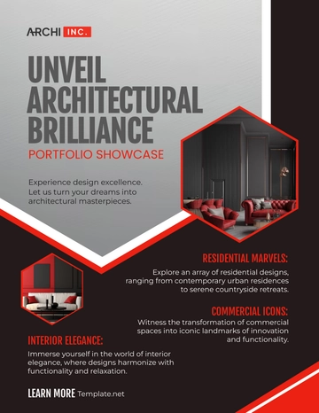Free Architecture Portfolio Flyer Template to Edit Online