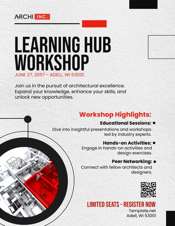 Free Architecture Workshop Flyer Template to Edit Online