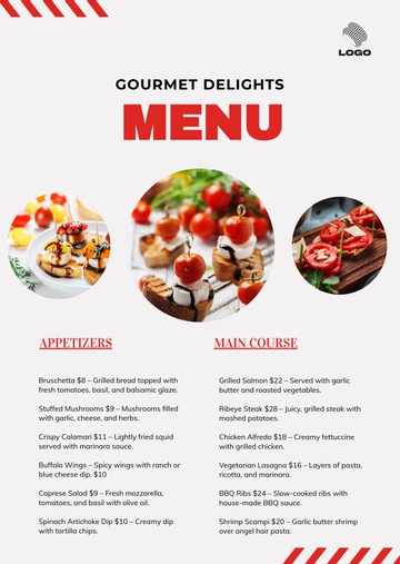 Free Urban Menu Template to Edit Online