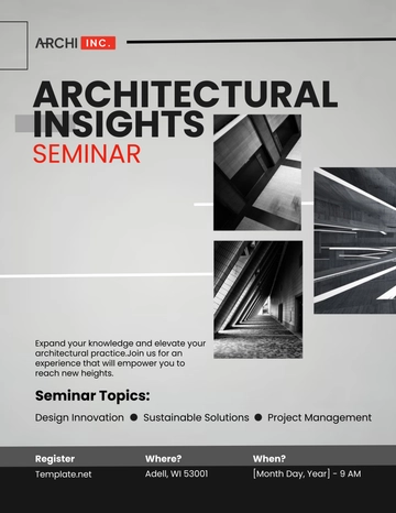 Free Architecture Seminar Flyer Template to Edit Online