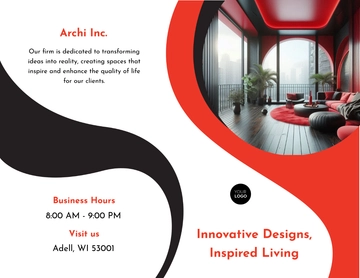 Free Architecture Firm Bi-Fold Brochure Template to Edit Online