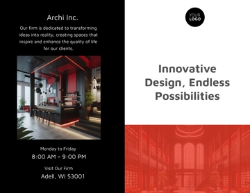 Free Creative Architecture Bi-Fold Brochure Template to Edit Online