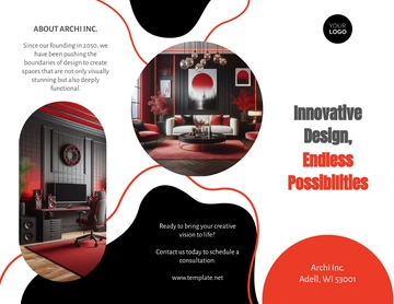 Free Creative Architecture Tri-Fold Brochure Template to Edit Online