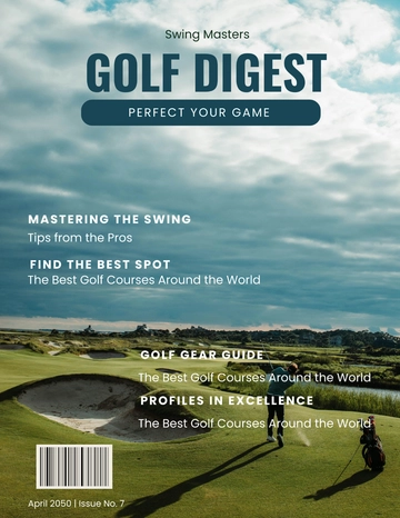 Free Golf Magazine to Edit Online