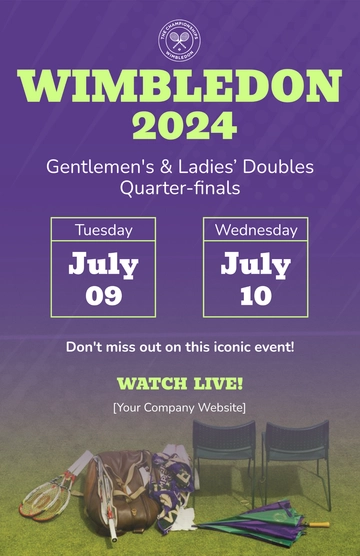 Free Wimbledon Gentlemen's and Ladies' Doubles Quarter-finals to Edit Online