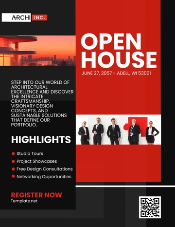 Free Architecture Open House Flyer Template to Edit Online