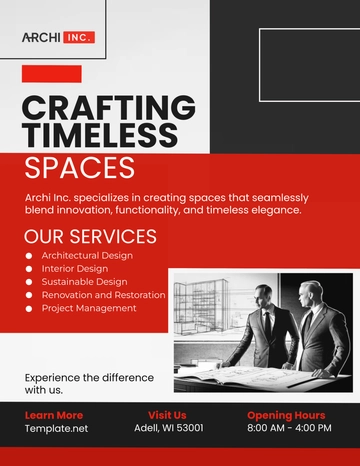 Free Architecture Firm Flyer Template to Edit Online