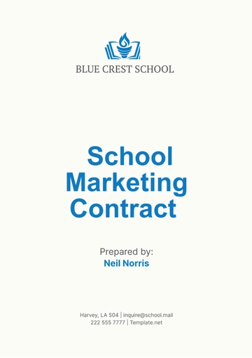 Free School Marketing Contract Template to Edit Online