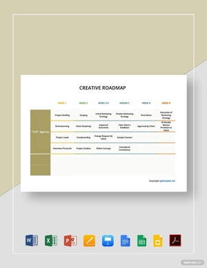 Simple Creative Roadmap Template
