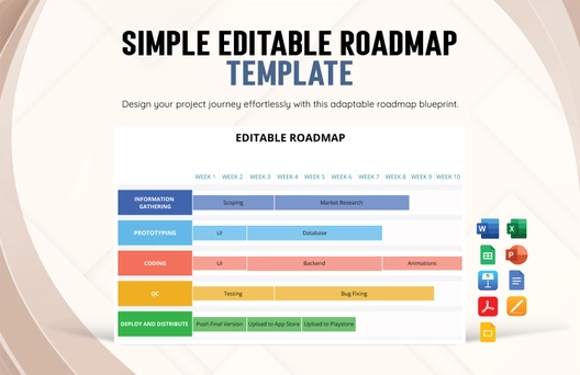 Simple Editable RoadMap Template
