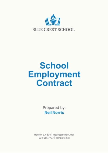 Free School Employment Contract Template to Edit Online