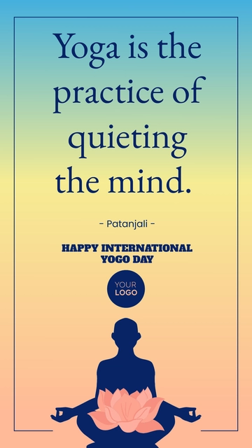 Free International Yoga Day Short Quote Template to Edit Online