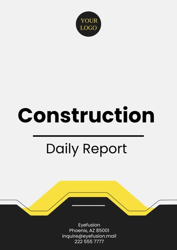 Free Construction Daily Report Template to Edit Online | Template.net
