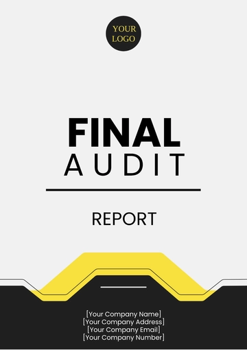 Free Final Audit Report Template to Edit Online