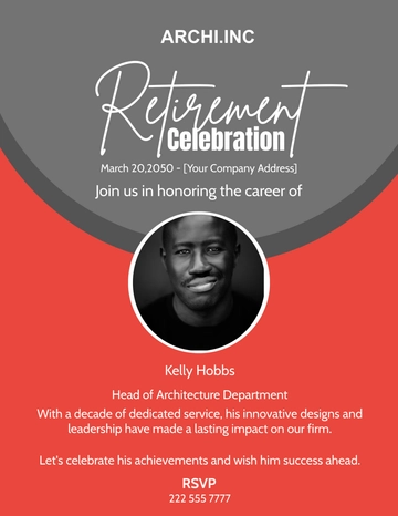 Free Architecture Retirement Flyer Template to Edit Online