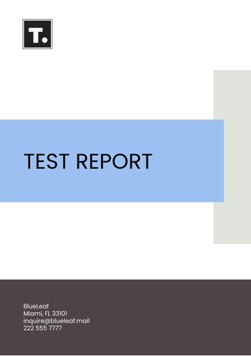 Free Test Report Template to Edit Online