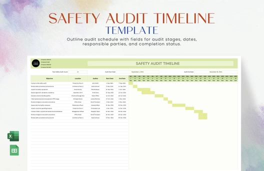 Safety Audit Timeline Template