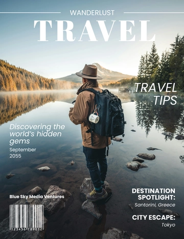 Free Travel Destination Magazine Template to Edit Online