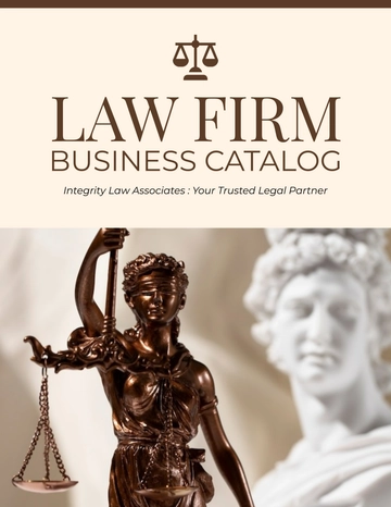 Free Law Firm Business Catalog Template to Edit Online