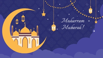 Free Muharram Ul Haram Background Template to Edit Online