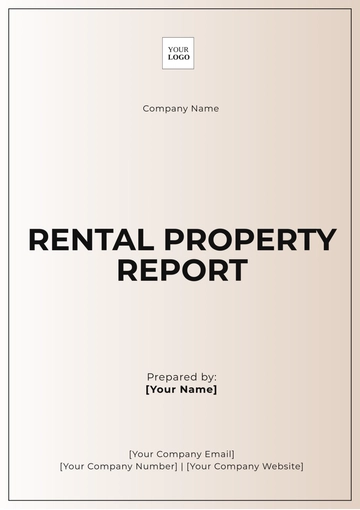 Free Rental Property Report Template to Edit Online