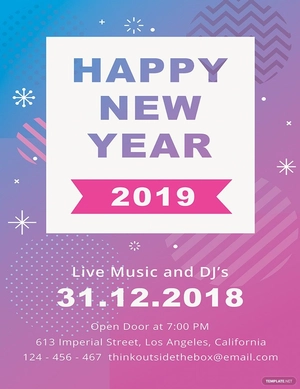 New Year Poster Template