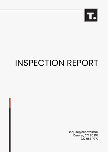 Free Inspection Report Template to Edit Online