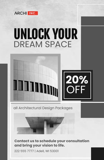 Free Architecture Sale Poster Template to Edit Online