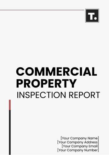 Free Commercial Property Inspection Report Template to Edit Online