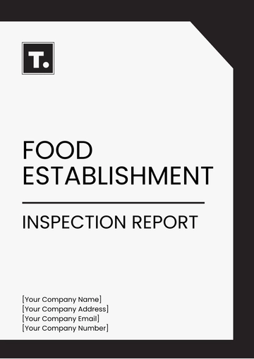 Free Food Establishment Inspection Report Template to Edit Online