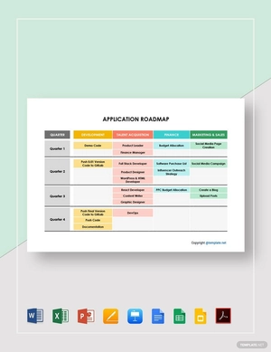 Sample Application Roadmap Template