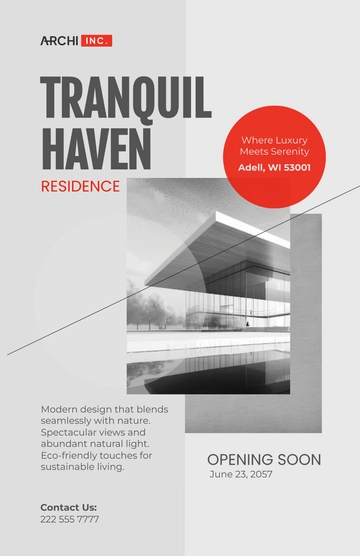 Free Architecture Project Poster Template to Edit Online
