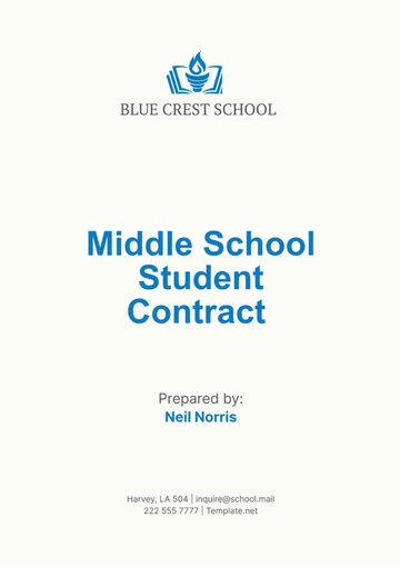 Free Middle School Student Contract Template to Edit Online