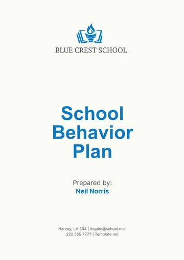 Free School Behavior Plan Template to Edit Online