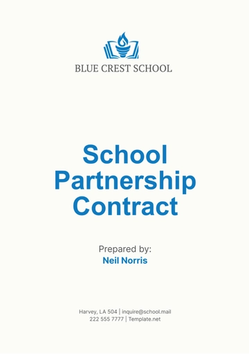Free School Partnership Contract Template to Edit Online