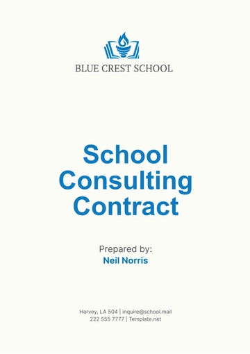 Free School Consulting Contract Template to Edit Online
