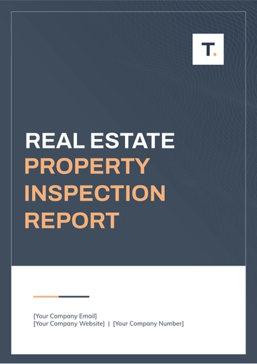 Free Real Estate Property Inspection Report Template