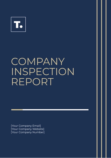Free Company Inspection Report Template to Edit Online
