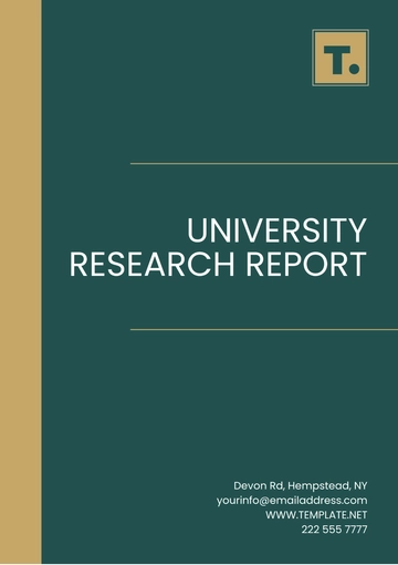Free University Research Report Template to Edit Online