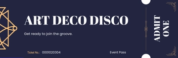 Free Art Deco Tickets Template to Edit Online