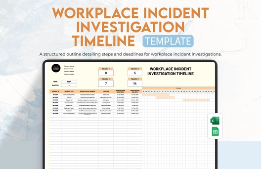 Workplace Incident Investigation Timeline Template