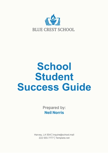 Free School Student Success Guide Template to Edit Online